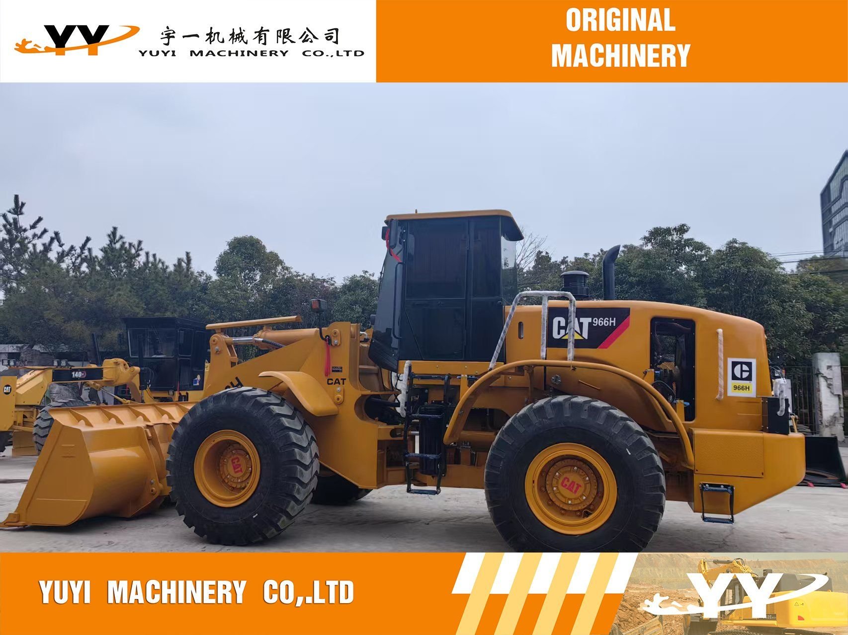 Caterpillar Cat 966h Wheel Loader Used 6 Tons Original Loader Cat 950h 950g 966g 966h 966f High Quality Second-Hand Loader Construction Machine-huaiyun machinery