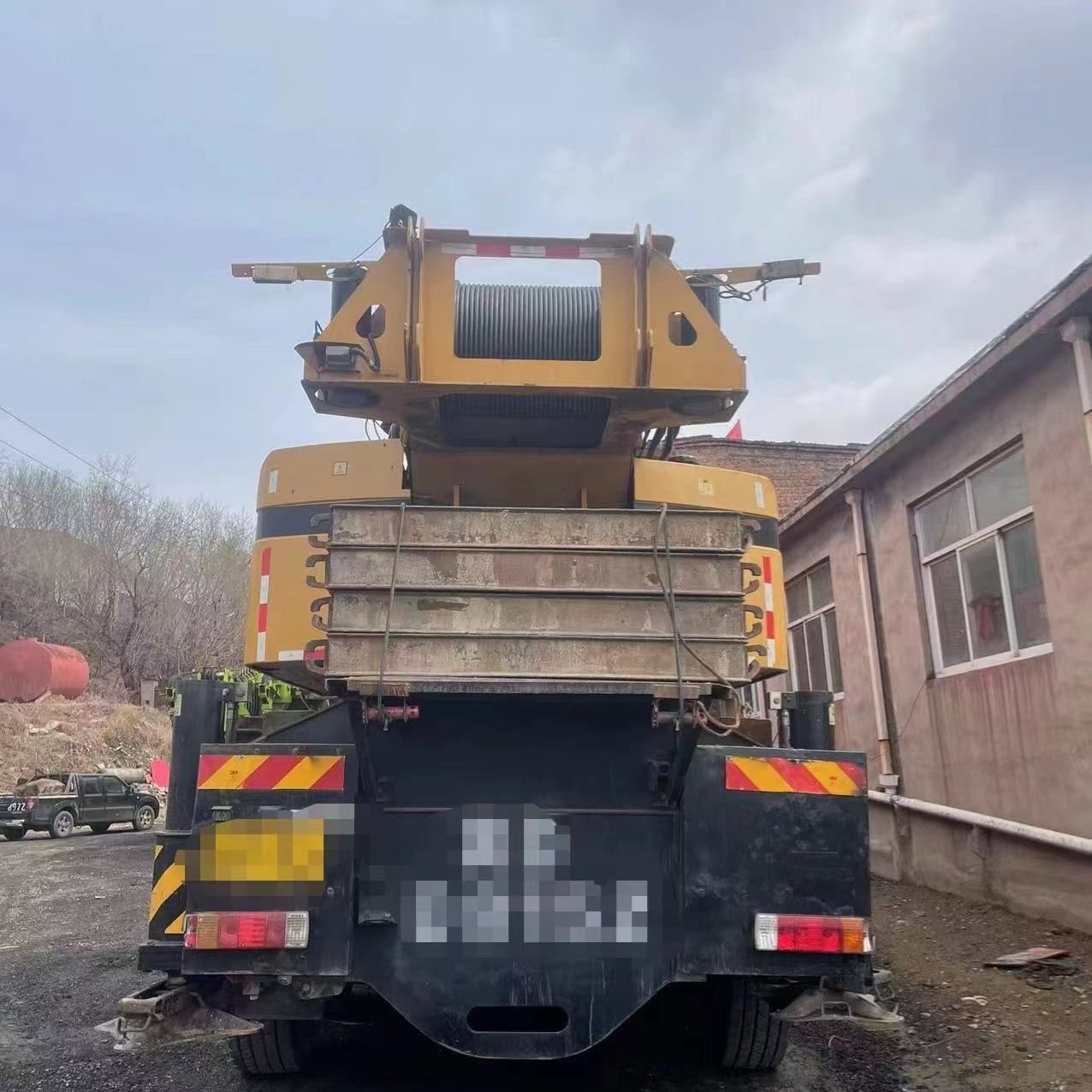 Used Sanym 100 Tons Automotive Hydraulic Crane-huaiyun machinery