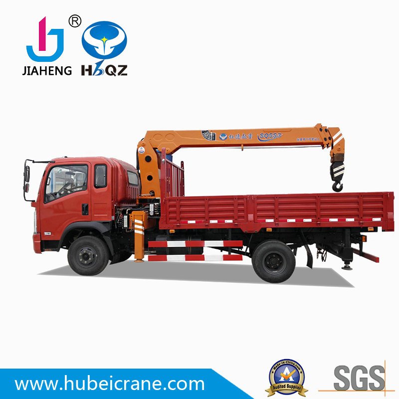 HBQZ hydraulic 5 ton used mini truck mounted crane-huaiyun machinery