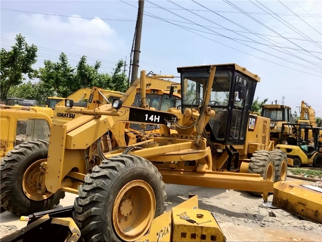 Used Motor Graders Cat 14h Japanese Production Second Hand Motor Graders Original Caterpillar Cat 14h for Sale